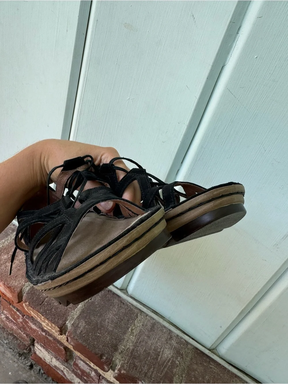 Naot Yarrow Sandals black leather comfort made in Israel 10, 10.5